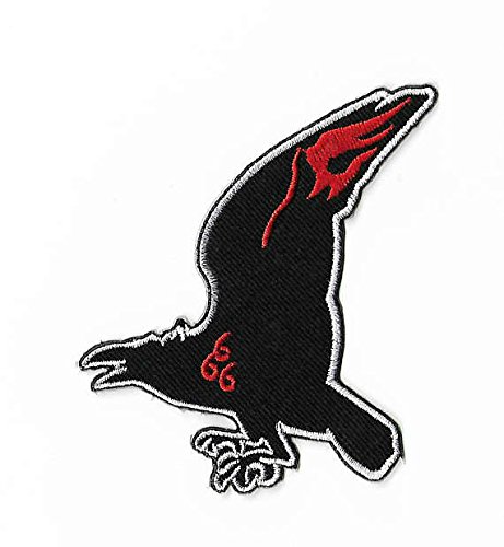 The Omen Crow Logo Patch Embroidered Iron/Sew on Badge Horror Movie 666 Damien Thorn Series 2 3 Applique Souvenir