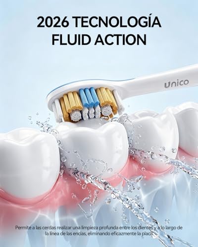 Unico Sonic Electric Toothbrush for Adults with Screen, 5 Modes, IPX7 Waterproof, Rechargeable, Black