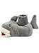 Yankee Toy Box Plush Shark Fish Toddler Boys Girls Sock Top Slippers (9-10 M US Toddler, Shark Grey)