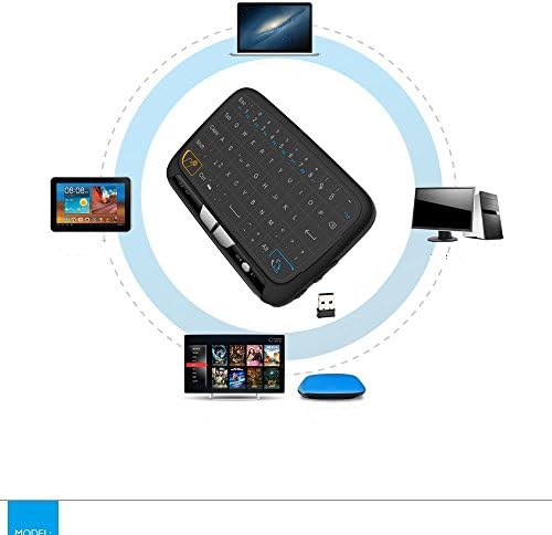 Mini Touch Keyboard Wireless Touchpad / Keyboard Switchable Bluetooth Full Screen Touch Panel Rechargeable Remote Control for TV Box, Kodi,HTPC, IPTV, PC, PS3,Xbox 360, Raspberry Pi 3,NVIDIA SHIELD TV