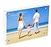 NIUBEE 4x6 Acrylic Picture Frame, Photo Frame 20% Thicker Block,Clear Frameless Acrylic Frames Double Sided,Magnetic frames for Desktop Display