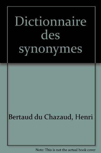 Dictionnaire des synonymes