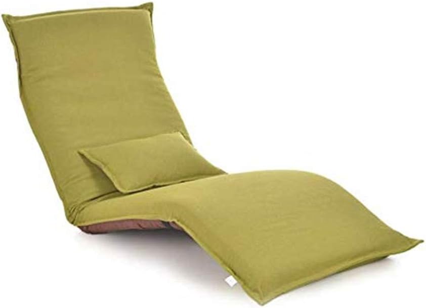 Wuzhengzhijia Floor Sofa Chair Adjustable Chair Single Breathable Folding Bed, Multifunctional Lounge Chair Soft and Comfortable Balcony Recliner (Size : T2)
