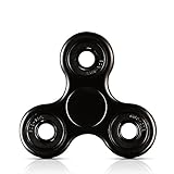 Aimbig Fidget Spinner Toy Stress Reducer - Tri-Spinner Fidget Toy with Si3N4 Hybrid Ceramic Bearing - Perfect For ADD, ADHD, Anxiety, and Autism Adult Children - Non-3D Printed (black)