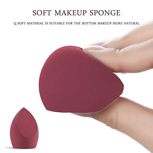 Makeup Blender Sponge Set - 4 Pack Latex Free Q-Soft Makeup Beauty Foundation Blending Sponge Flawless Smooth Brush for Liquid Foundation BB Creams Powders Concealer (4 Pack)