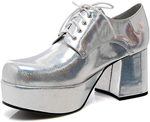 ELLIE SHOES - Silver Pimp Adult Shoes Size Large - Thumbnail 2