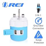 UK, Ireland, Dubai Travel Plug Adapter by OREI with Dual USB - USA Input + Surge Protection - Type G - (U2U-7), Will Work with Cell Phones, Camera, Laptop, Tablets, iPad, iPhone and More