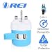 UK, Ireland, Dubai Travel Plug Adapter by OREI with Dual USB - USA Input + Surge Protection - Type G - (U2U-7), Will Work with Cell Phones, Camera, Laptop, Tablets, iPad, iPhone and More