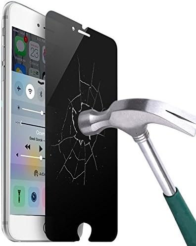 iPhone 6 Plus, 6s Plus 5.5 inches Anti Spy Screen Protector, Ulifestyles Mirror Tempered Glass Anti Spy Privacy Armor Guard Screen Protector,9H Hardness, Explosion-Proof, Anti Scratch Shatter, Black