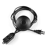 BH Cable 8 Feet Indoor 3 Outlet Extension Cord with Foot Switch (Set of 2) - with Safety Water Proof Cover