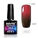 Belle Fille Temperature Changing Color Gel Nail Polish Varnish UV LED Manicure Soak Off Nail Art 10ml Red to Black