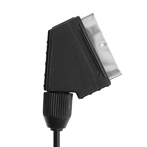Sixsons Black 1.8M/6FT Scart AV TV Video Cable Lead For Sega Saturn NTSC & PAL Version - Thumbnail 3