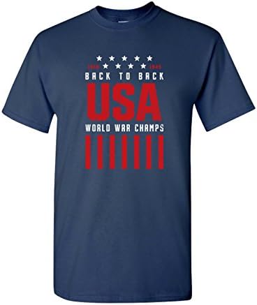 Back To Back World War Champs Adult T-Shirts (Large)