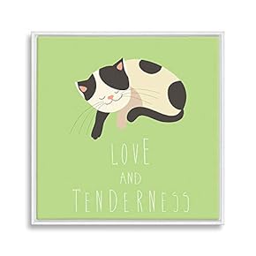 Framed Canvas Wall Art for Living Room, Bedroom Cute Cartoon Cats Canvas Prints for Home Decoration Ready to Hanging - 16x16 inches