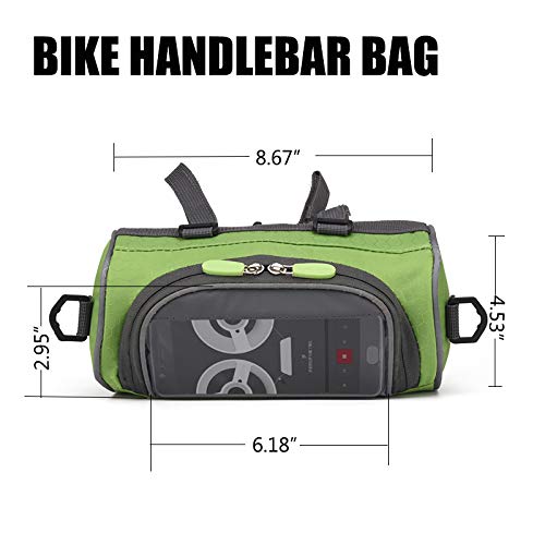 image for ZUKKA Bike Handlebar Bag,Adjustable and Removable Shoulder Strap Water