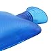 Samply Hot Water Bottle- 2 Liter Water Bag with Knitted Cover,Transparent Blue