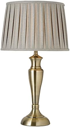 Oslo Large Steel Table Lamp Base Only - Antique Brass Effect Finish