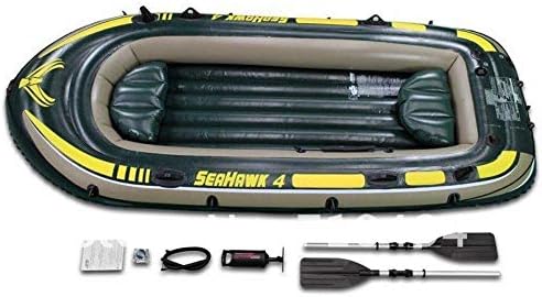 Intex Seahawk 4 Fishing Boat Set With Oars 68351 Green Buy