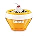 Zoku Ice Cream Maker, Compact Make and Serve Bowl with Stainless Steel Freezer Core Creates Soft Serve, Frozen Yogurt, Ice Cream and More in Minutes, BPA-free, 6 Colors, Orange