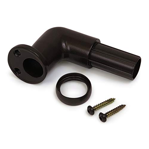 Aluminum Handrail Direct CHR 10' Handrail Section with Returns - ADA Compliant - Chocolate