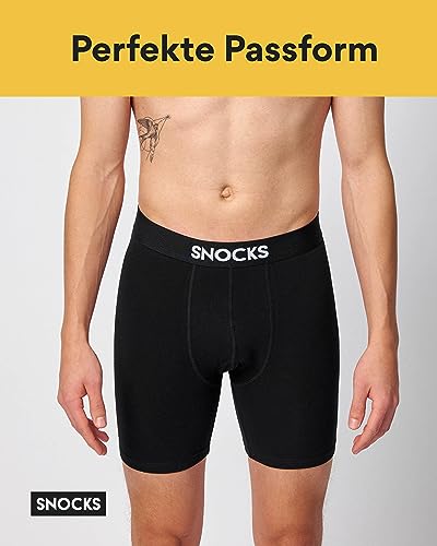 Snocks Pack of 6 Men's Underwear Soft Organic Cotton – Men's Underwear Men's Boxer Shorts Without Tag Annoying – Boxer Man Pack Boxer Briefs Men Comfortable