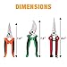Steel Pruning Shears, Professional Gardening Shears, 3 Pcs Usefull Garden Trimming Scissor Set with Sharp and Durable Blades, Comfortable Handle, Safety Lock, Include a Storage Bagthumb 4
