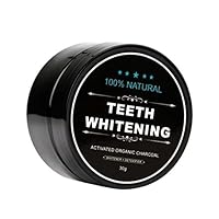 Sinwo Teeth Whitening Powder Natural Organic Activated Charcoal Bamboo Toothpaste Freshens Breath (30g(Without toothbrush))