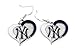 MLB New York Yankees Swirl Heart Dangle Logo Earring Set Charm Gift