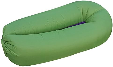 Inflatable Air Sleeping Bag Lounger Mattress Hangout Air Filled Sleeping Bed Portable Camping Beach Lounge Sofa Chair (green)