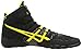 ASICS Men's Dan Gable Ultimate 4 Wrestling Shoe, Black/Yellow/Gunmetal, 8.5 M US
