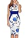 Fantaist Women's Sleeveless Floral Print Cocktail Dresses for Wedding Guest (M, FT601-Blue)
