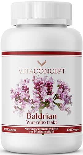412j9 BB+FL Vitaconcept I Baldrian I 5000 Mg Pro Kapsel I 10:1 Extrakt I 120 Baldrian Kapseln I Hochdosiert I Vegan
