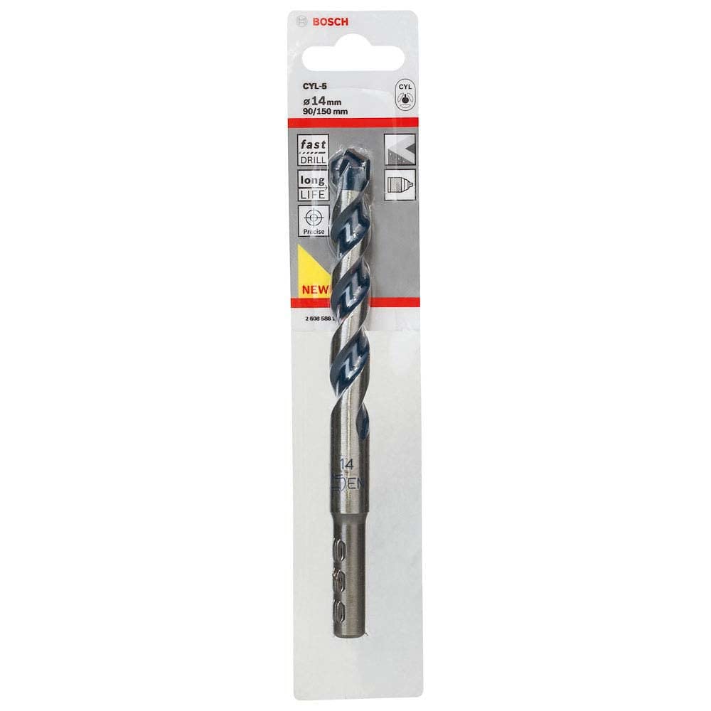 Bosch Professional 1x CYL-5 Concrete Drill Bit (for Concrete, Ø 14 x 150 mm, Robust Line, Accessories for Impact Drills)