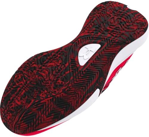 Unisex UA Lockdown 7 Basketball Schuhe, Rouge, Noir, Rouge., 42.5 EU