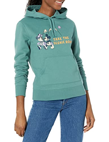 Amazon Essentials Disney | Marvel | Star Wars | Princess Womens Fleece Sweater Hoodie Sweatshirts (Available in Plus Size), Mickey Scenic Route, XS