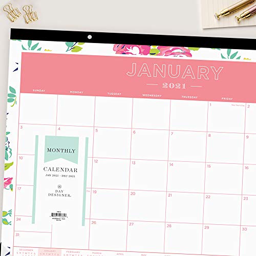 Day Designer for Blue Sky 2021 Monthly Desk Pad Calendar, Trim Tape