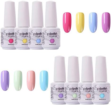 Arte Clavo 8ml *8 Colors Varnish Soak Off UV Led Nail Gel Polish Nail Art Salon Set S821