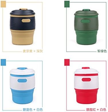 KaiWoTe Collapsible Coffee Mug Silicone Cup, Portable Travel Mug Camping Hiking Backpacking Outdoor (Blue)