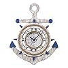 La Crosse BBB84008 14 inch Blue & White Anchor Quartz Wall Clock, White 412jHPfC93L. SS100
