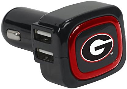 QuikVolt Georgia Bulldogs 4-Port USB Car Charger
