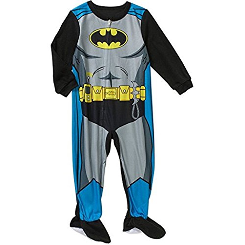 BATMAN Boy's Size 5T Fleece Footed Pajama Sleeper