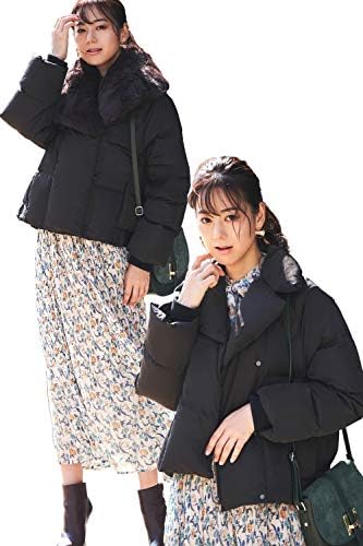 RUIRUE BOUTIQUE(ルイ・ルエ・ブティック) ラビットファー テーラード ダウンジャケット レディース ミセス ダウンコート ダウン ジャケット アウター コート ショートダウン 防寒 軽量 軽い ファー 大きいサイズ カジュアル 通勤
