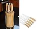 La Cote 5 Piece Chef Knives Set Japanese Stainless Steel Wood Handle with Block (5 PC W/Block (Olive Wood))