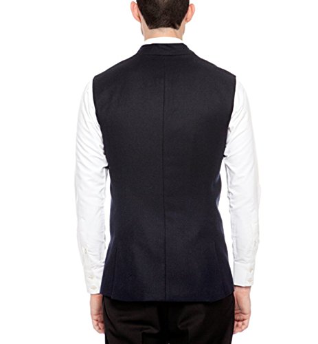 bregeo fashion black nehru collar waistcoat