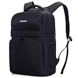 ADRIMER Insulated Backpack Cooler Leakproof Double Decker Backpack with Cooler Large Soft Lunch Cooler Bag with Anti-Theft Pocket for Men Women to Picnics, Travel, Hiking, Fishing, Beach Trip
