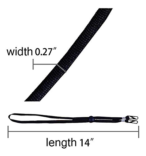 5 PCS Face Mask Lanyard for Adults/Kids, Back of Head or Neck with Clips and Adjustable Stopper for Mask Holders Extender Ear, Hat Lanyard Straps, Comfortable Around The Neck