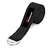 ProsourceFit Metal D-Ring Yoga Strap 8’ Durable Cotton for Stretching and Flexibility