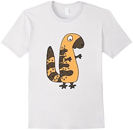 Mens Smilealottees Funny Gila Monster Lizard Cartoon T-shirt Large White
