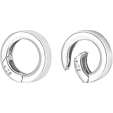 PH PandaHall 2pcs 925 Sterling Silver Spring Gate Rings, 12mm Round Bail Clasp Circle Jewelry Connector Snap Clasps for DIY Jewelry Making