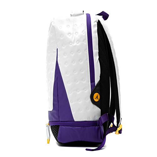 Nike Air Jordan Retro 13 Backpack (One Size, White/Purple) on Galleon